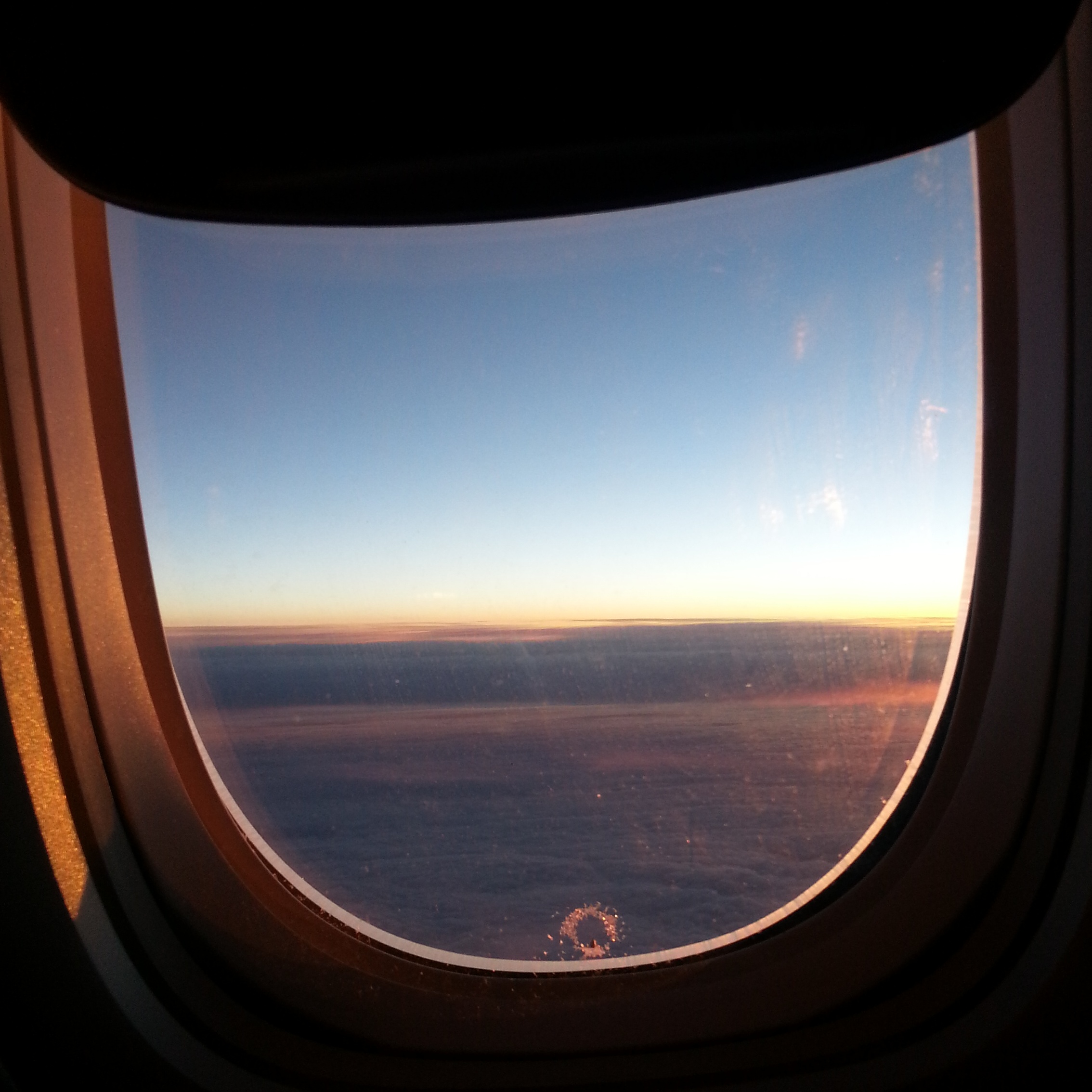 полярный день, вид из самолета