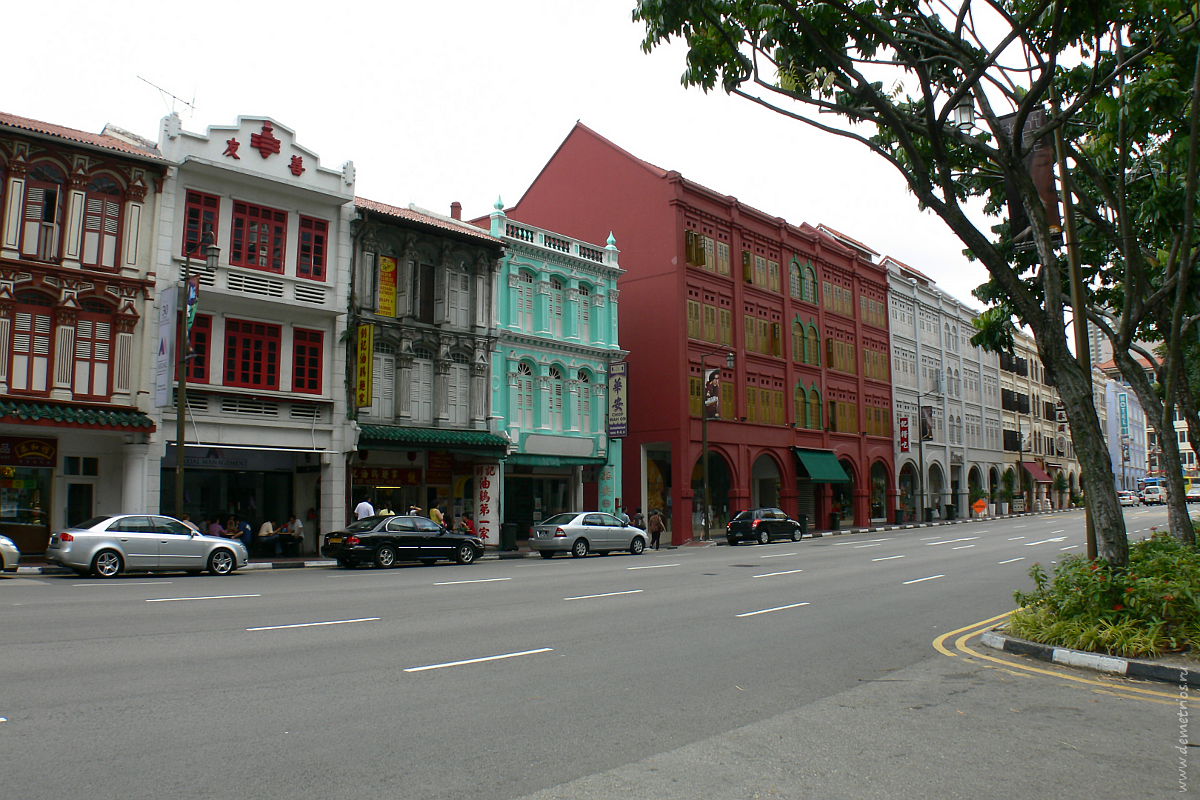 Сингапур. Чайнатаун. Пряничные домики. Singapore Chinatown. Cute houses
