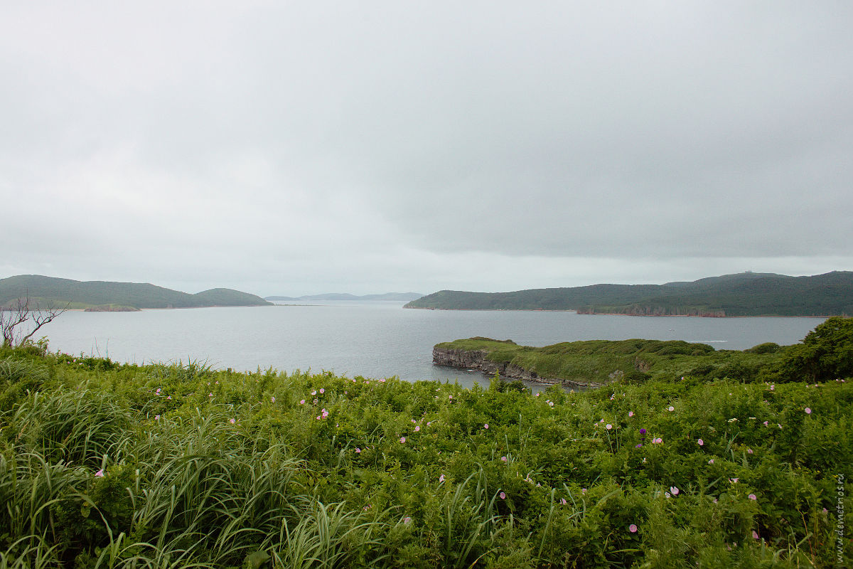 Вид на бухту «Новый джигит» и остров Шкота